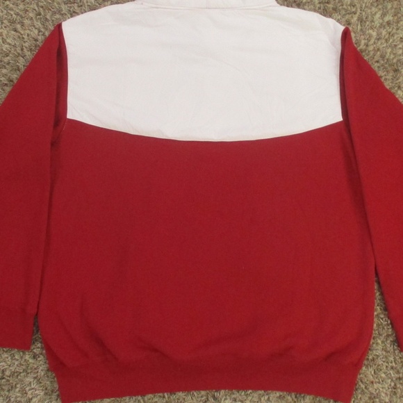 Indiana University Hoodie Men's Large Red White Color Block Fleece Pullover E5 - Picture 4 of 5